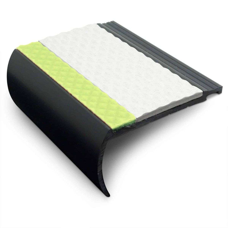 Heavy-Duty 72 x 38mm Aluminator Stair Nosing Non-Slip & Emergency Illuminated