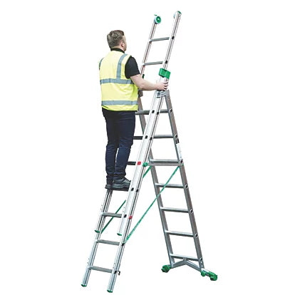 Industrial Aluminium Combination Ladder For Construction Use - 5.4m