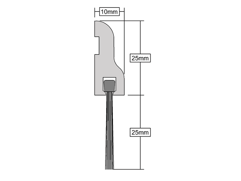 High-Durable Wood Brush Bottom Door Seal For Wood Finish Doors