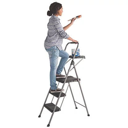 High Qality 3-Step Folding Step Stool With Platform Perfect For Home & Garage Projects