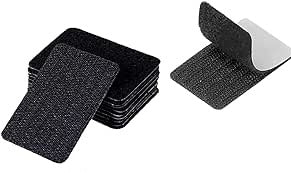 Heavy Duty Black Stick-On Strips For Indoor And Outdoor Use - 2 Pack