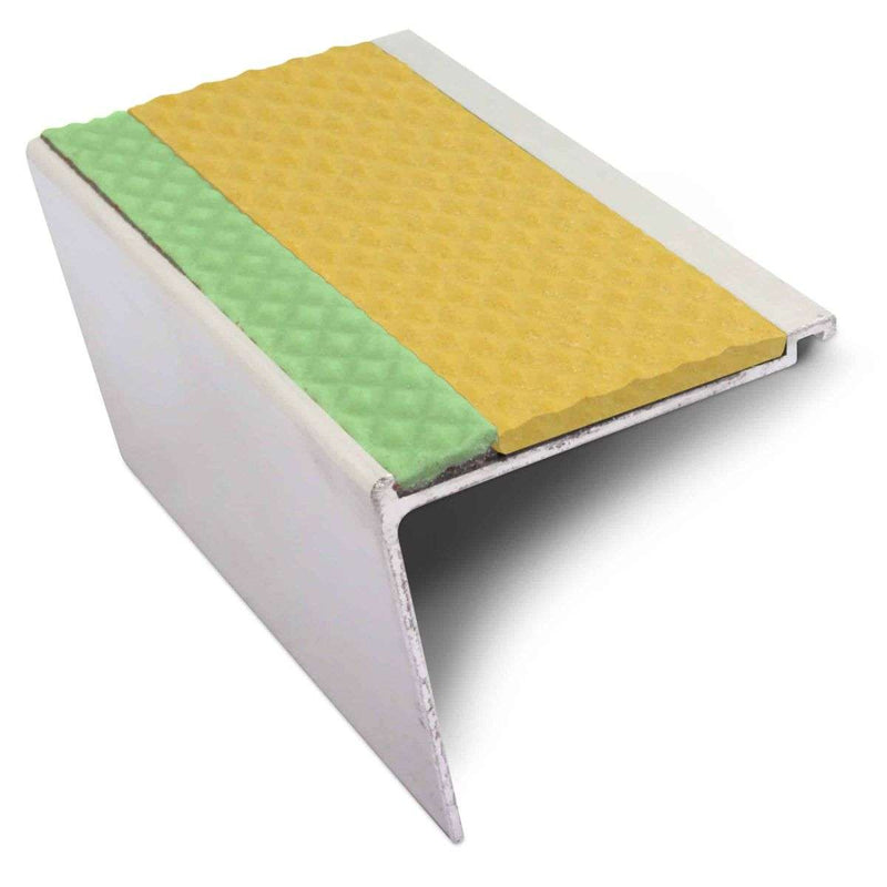 Enhanced Stair Safety 60 x 55mm Tredsafe Non-Slip Nosing with Glow Feature