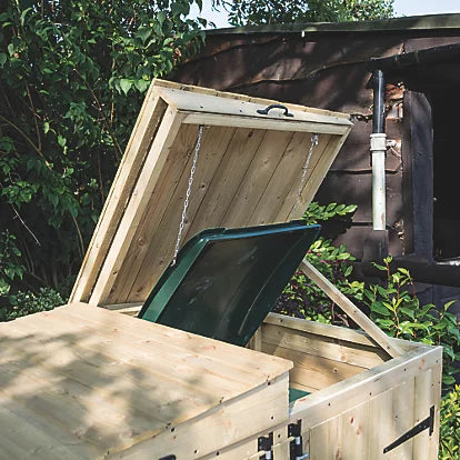 Professional Grade Double Timber Bin Store Solution For Wheelie Bins