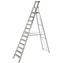 Heavy Duty Aluminium 12-Step Platform Step Ladder For Industrial & Commercial Use